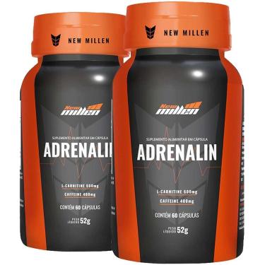 Imagem de 2x Termogênico Adrenalin com 60 Cápsulas Cada New Millen-Unissex
