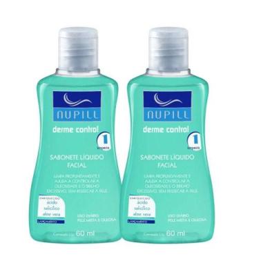 Imagem de Kit 2 Sabonete Líquido Facial Antioliosidade Para Viagem Bolsa Dermeco