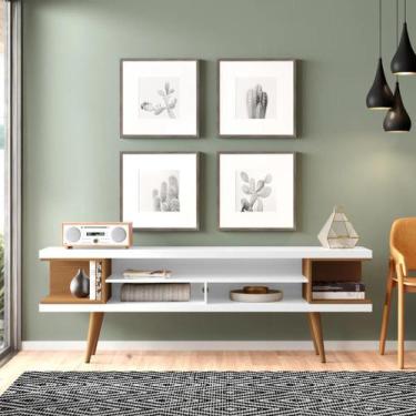 Imagem de Rack para TVs até 55 Utopia 135 cm Retrô 2 Nichos Sala Estar - Provínc
