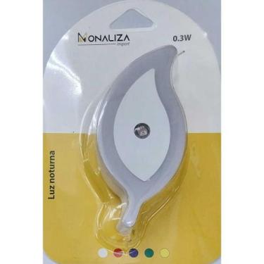 Imagem de Luz Noturna Mini Abajur modelo folha - 0.3W - com sensor de luminosida
