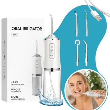 Imagem de Aparelho Higiene Dental Irrigador Dental Portátil Recarregável Bucal J