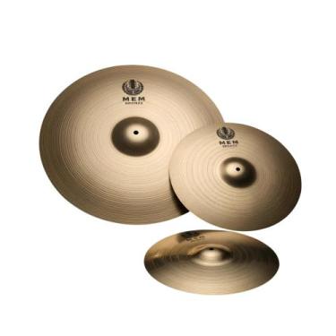 Imagem de Prato Mem Kit 14 16 20 Martelado Para Bateria