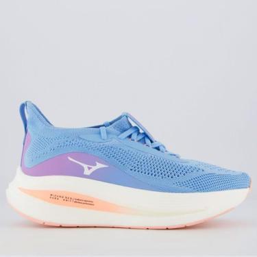 Imagem de Tênis Mizuno Neo Aura Knit Feminino Azul Claro, 38