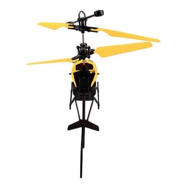 Imagem de Helicóptero Drone Voa com Luz e Aproximação Infravermelha com Sensor de Mão Recarregáve...