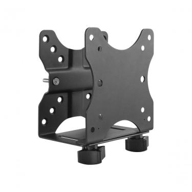 Imagem de Suporte para Mini PC PLMSC01 Universal para NUC e Thin Client com Ajuste de Largura e Fixação VESA Preto Pcyes