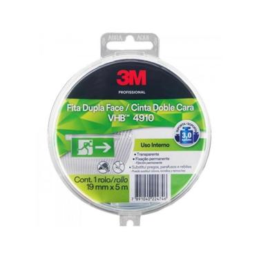 Imagem de Fita Dupla Face 19mm X 5m Vhb 4910 Estojo Transparente 3m