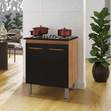 Imagem de Balcão Para Cooktop Jade 4 Bocas - Savana/preto
