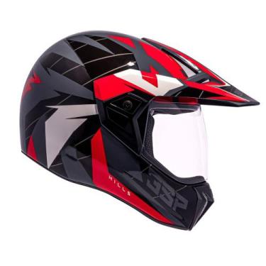 Imagem de Capacete Moto Bieffe 3 Sport Hills Masculino Feminino, Cinza com Verme