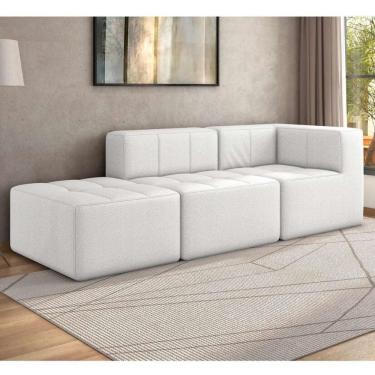 Imagem de Sofá Modulado na Caixa 3 Lugares 231cm Espuma D33 Multimóveis CR45353