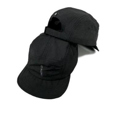 Imagem de Boné Anth Co Five Panel Aba Curta retrô Preto Vertical-Masculino