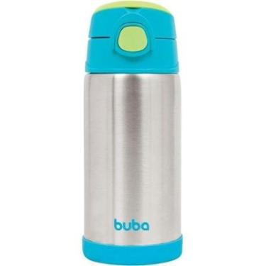 Imagem de Copo Térmico Parede Dupla Com Canudo Buba Azul-Masculino