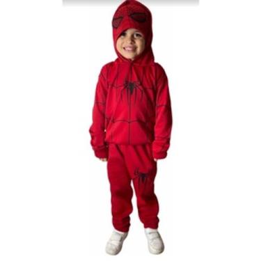 Imagem de Conjunto Moletom Infantil Homem Aranha Com Capuz - MWM MODAS, Vermelho