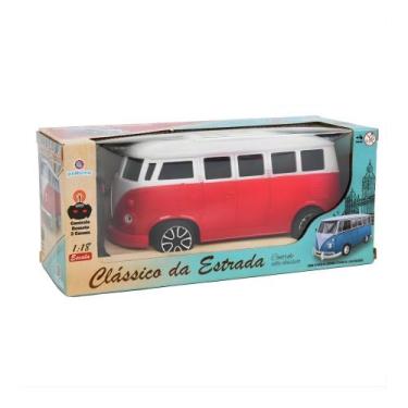 Imagem de Carrinho de controle remoto kombi - polibrinq -, VERMELHO