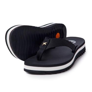 Imagem de Sandalia/chinelo kenner original fem. kira pro preto/branco, Preto, 35