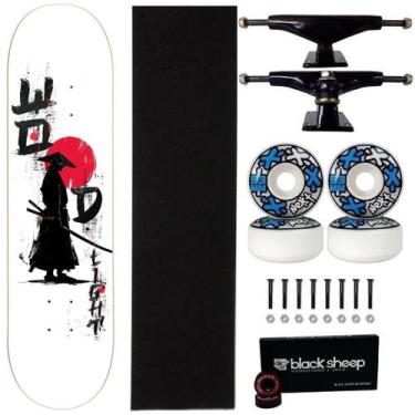 Imagem de Skate Wood Light Fiberglass Montado 8.0 Ronin Peças Pro Next Cor:Azul,