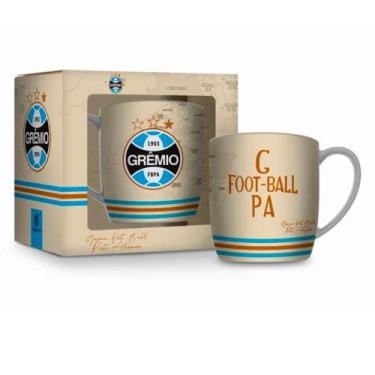 Imagem de Caneca Porcelana Premium BrasFoot Gremio Mapa 300 ML Urban Licenciada 