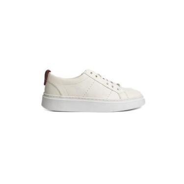Imagem de Sapatênis Feminino AC Jeans Couro Branco  Solado Plataforma Conforto C