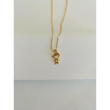 Imagem de Colares filhos semi joia prata 925 e ouro 18k com zircônia - dondocas.
