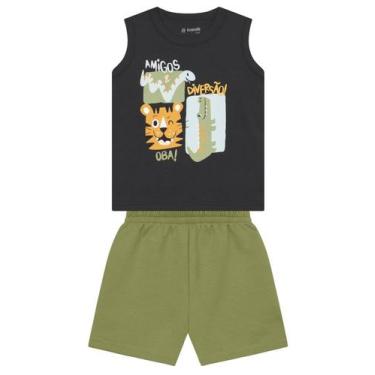 Imagem de Roupa Infantil Menino Conjunto Camiseta Regata e Shorts Criança Brandi