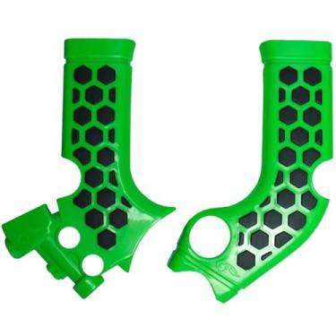 Imagem de Protetor de Quadro Amx Kawasaki kxf 250 Kxf 450 20/21, Verde, Preto