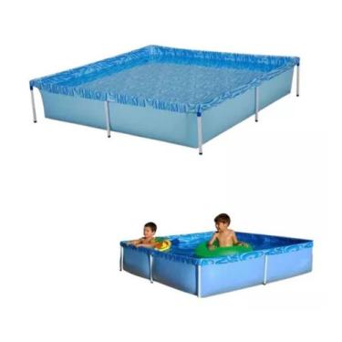 Imagem de Piscina Infantil Jovens Plastico Armação 1500L Retangular - MOR, UN, D