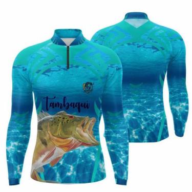 Imagem de Camisa pesca proteção solar uv fem varias estampas Camiseta de pescari