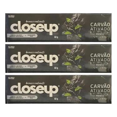 Imagem de Kit C/3 Creme Dental Close-up Carvão Ativado 60g