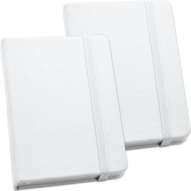 Imagem de Kit 2x Caderneta de Anotações 9x14cm 80 Fls Sem Pauta Branco - TopGet