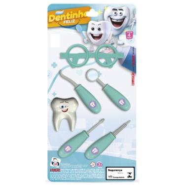 Imagem de Kit Dentinho Feliz Divertido Brincando De Dentista - Pica Pau, 6 peças