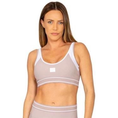 Imagem de Top Run More Prime Band Feminino, Bege, M