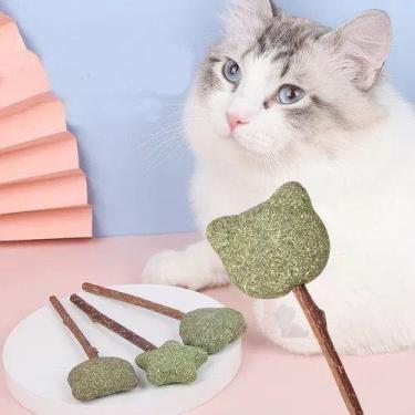 Imagem de Pirulito Catnip Brinquedo para Gatos varinha de Matatabi Erva para Gat