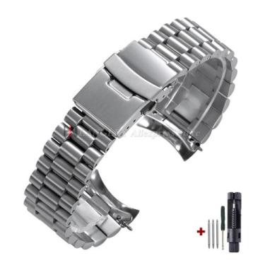 Imagem de Pulseira De Relógio Masculina Em Aço Inoxidável Sólido 18mm 20mm 22mm 