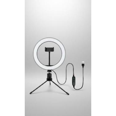 Imagem de Iluminador LED 45cm Tripé Suporte Celular 3 Cores - Congratulations St