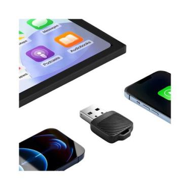 Imagem de Adaptador Universal 2 Em 1 Com Fio E Sem Fio Para CarPlay E Android Au