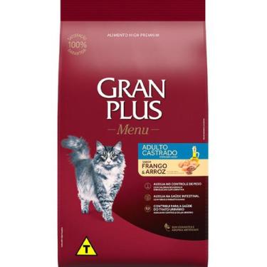 Imagem de Ração GranPlus Menu Gatos Adultos Castrados Frango e Arroz 1Kg - GRAN 