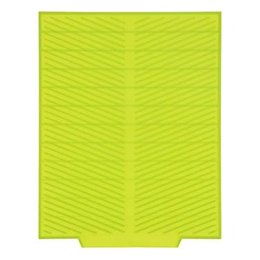 Imagem de Tapetes de pia de cozinha, tapete de secagem de prato de silicone fácil de 43 x 33 cm para tapetes de tripé para tapetes de mesa para tapetes de cozinha (verde)