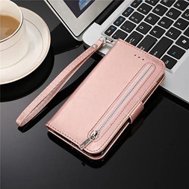 Imagem de Capa de couro com zíper A52 A72 para Samsung Galaxy S22 S21 S20 FE S10 S9 S8 Plus Note 8 9 10 20 Ultra A12 A32 A51 A71 A70 A50 Capa, ouro rosa, para Galaxy A51 4G