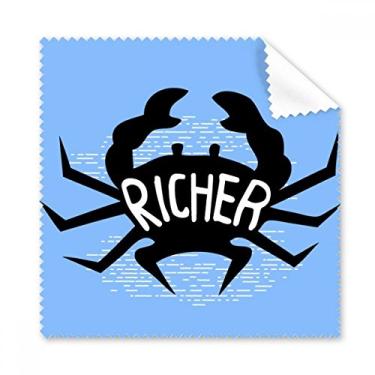 Imagem de Pano de limpeza natural com desenho de animal de caranguejo preto, 5 peças