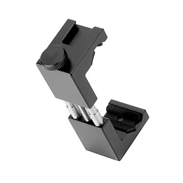 Imagem de Hibcotuo ajustável Smartphone Clip Holder braçadeira do suporte de liga de alumínio com Sapata Fria Monte 1/4" Furo para parafuso para o iPhone 7 7 Plus 6 6s 6 Plus