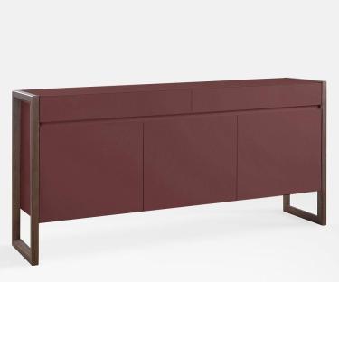 Imagem de Buffet Quadro 3 Portas 2 Gavetas Largura 130cm Laca Tabaco