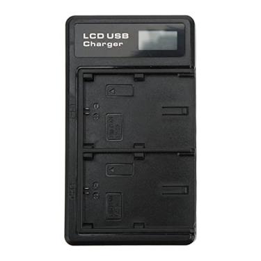 Imagem de Carregador duplo LCD, carregador de bateria portátil de porta dupla de carregamento tipo C, adequado para bateria modelo LP E6, com sobrecarga, sobrecorrente, sobretensão, proteção contra curto-circui