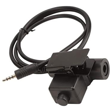Imagem de Yoidesu Adaptador militar U94 PTT System 3,5 mm Plug to Talk Headset Adaptador para interface de som de 3,5 mm