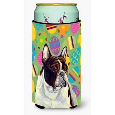 Imagem de Caroline's Treasures LH9427TBC Buldogue Francês Páscoa Eggtravaganza Isolador de Bebidas Alto, Isolador de Bebidas Isolador, Amuleto Alto, Multicolorido