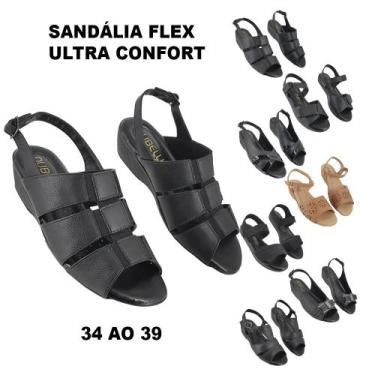 Imagem de Sandália Feminina Sapato Salto Baixo Dubelli Flex Ultra Confort Mg106