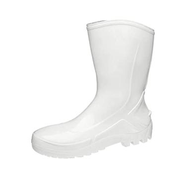Imagem de Bota Pvc Cano Medio Branca Com Forro 35