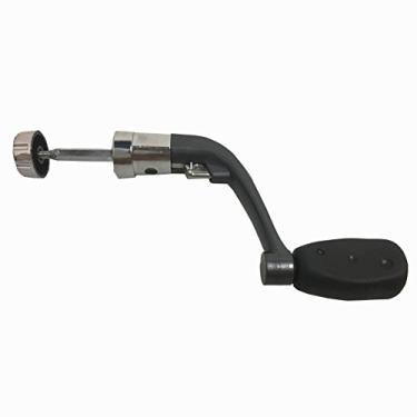 Imagem de Puxador giratório de liga de alumínio da PLUSINNO com alça de alimentação dobrável para reposição de rolo de pesca antiderrapante