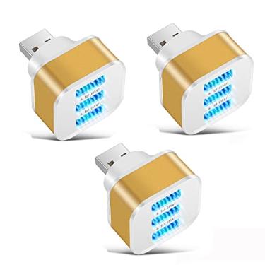 Imagem de 3 x 3 portas divisor de hub mini USB 2.0 carregador divisor adaptador conector 3 peças