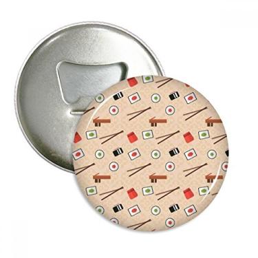 Imagem de Pauzinhos de sushi rosa japonês, abridor de garrafas, ímã de geladeira, emblema multifuncional