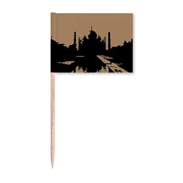 Imagem de Placas de palito de dente Taj Mahal para decoração de festa