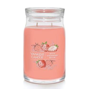 Imagem de Yankee Candle 1630695 Vela em pote grande com assinatura de morango Bellini